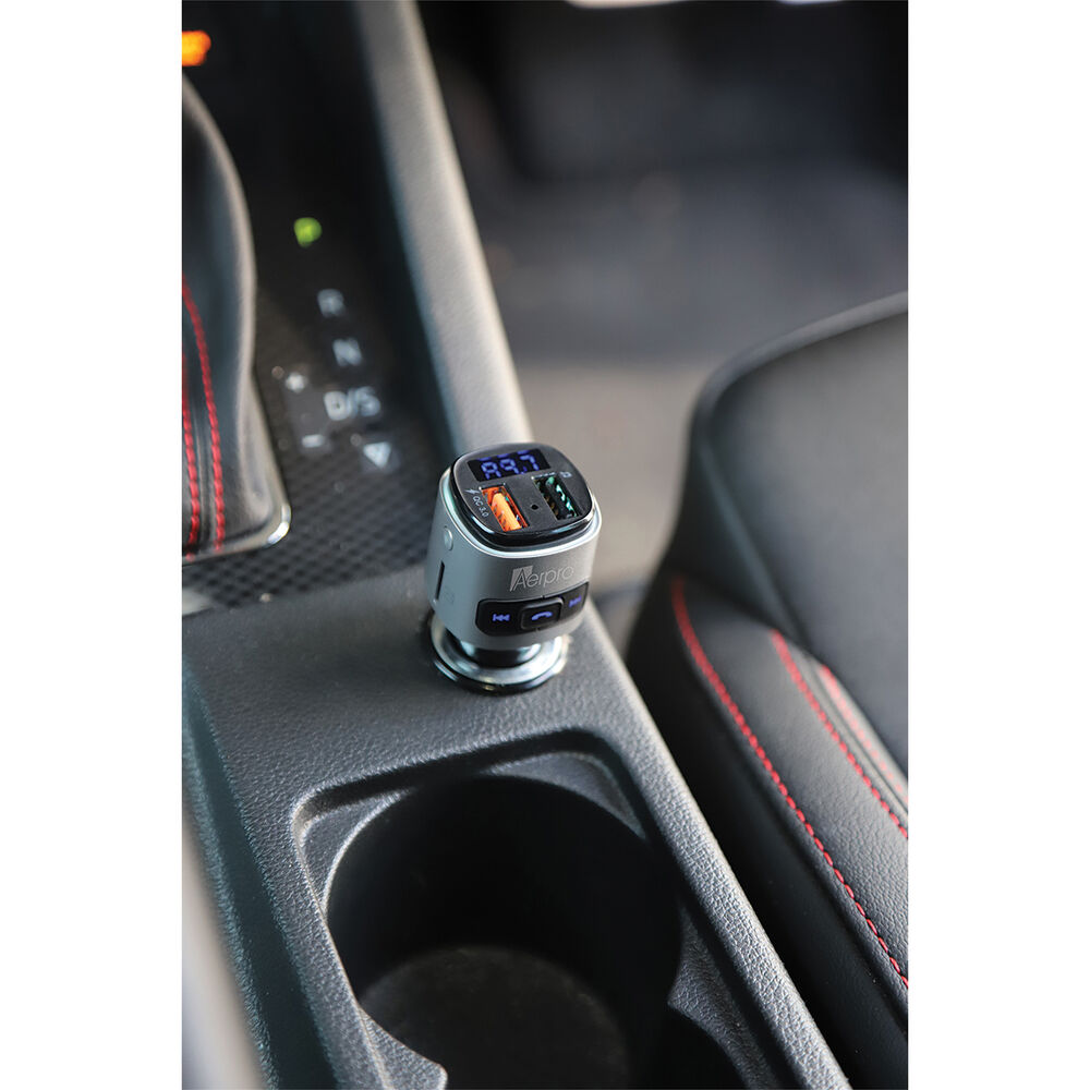 Aerpro Bluetooth FM Transmitter with QC3.0 USB APBT210 Supercheap