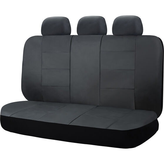 Sca Leather Look Seat Covers Black Built In Headrests Size 06h Rear Super Auto New Zealand - Car Bench Seat Covers Nz