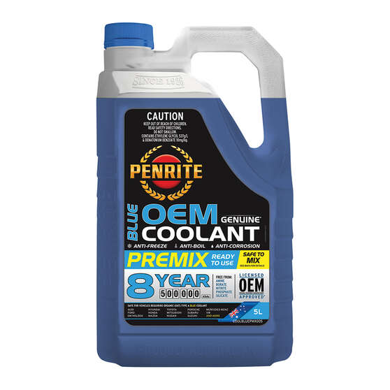 Penrite Blue Long Life Anti Freeze / Anti Boil Coolant Premix - 5 Litres, , scanz_hi-res