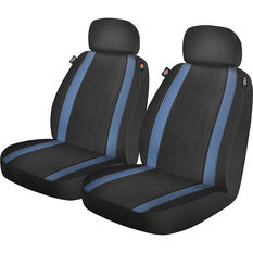 Dickies Roadhouse Seat Covers Black/Blue Adjustable Headrests Airbag Compatible, , scanz_hi-res
