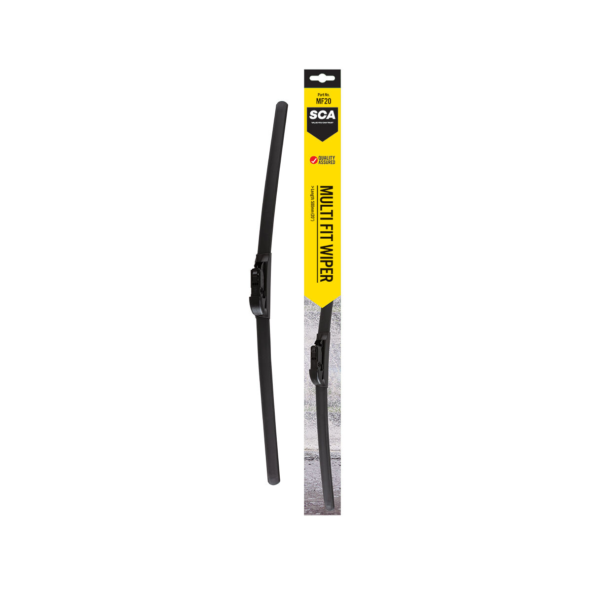SCA Multi-Fit Wiper Blade 500mm (20") Single - MF20, , scanz_hi-res