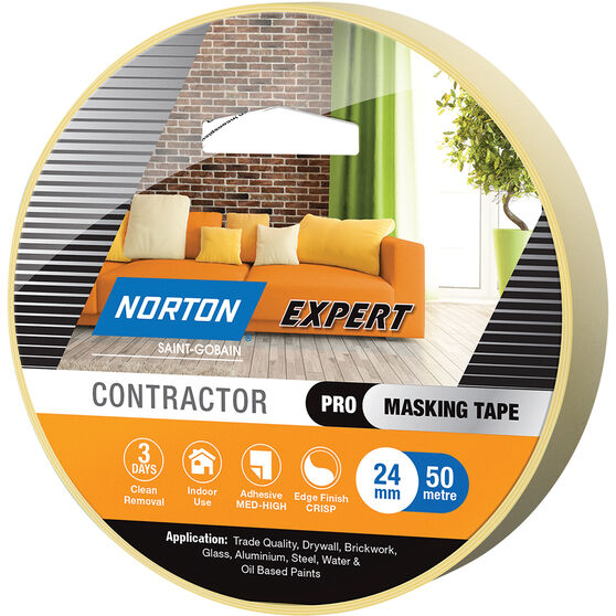 Norton Expert 3 Day Masking Tape -  24mm x 50m, , scanz_hi-res