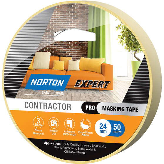 Norton Expert 3 Day Masking Tape -  24mm x 50m, , scanz_hi-res
