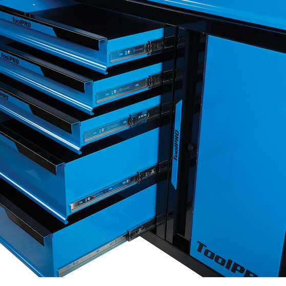 ToolPRO Neon Tool Cabinet Blue 6 Drawer 42 Inch, , scanz_hi-res