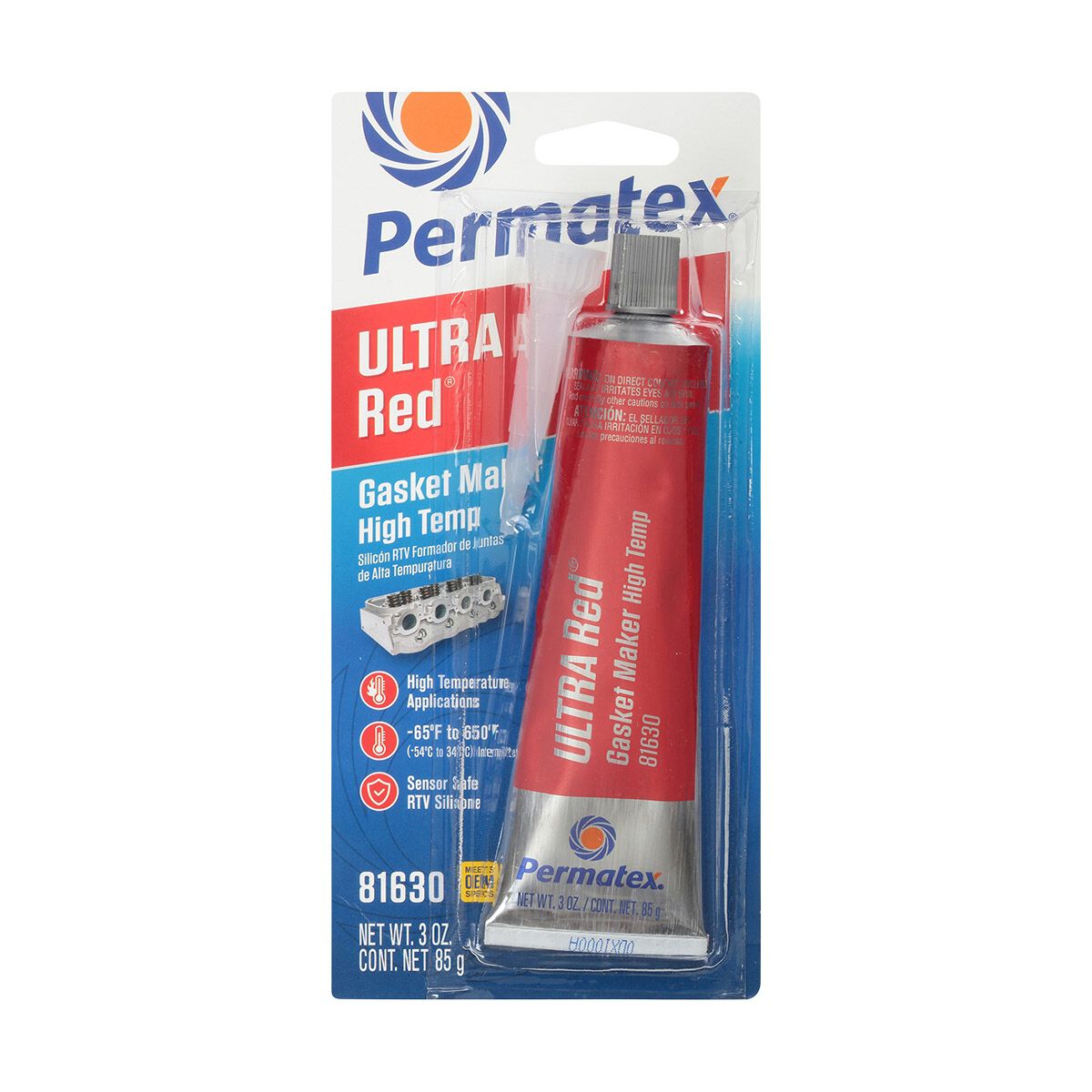 Permatex Gasket Maker, High Temperature Ultra Red 85g, , scanz_hi-res
