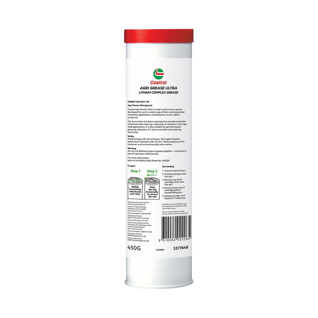 Castrol Grease Cartridge Off Road & Marine 450g, , scanz_hi-res