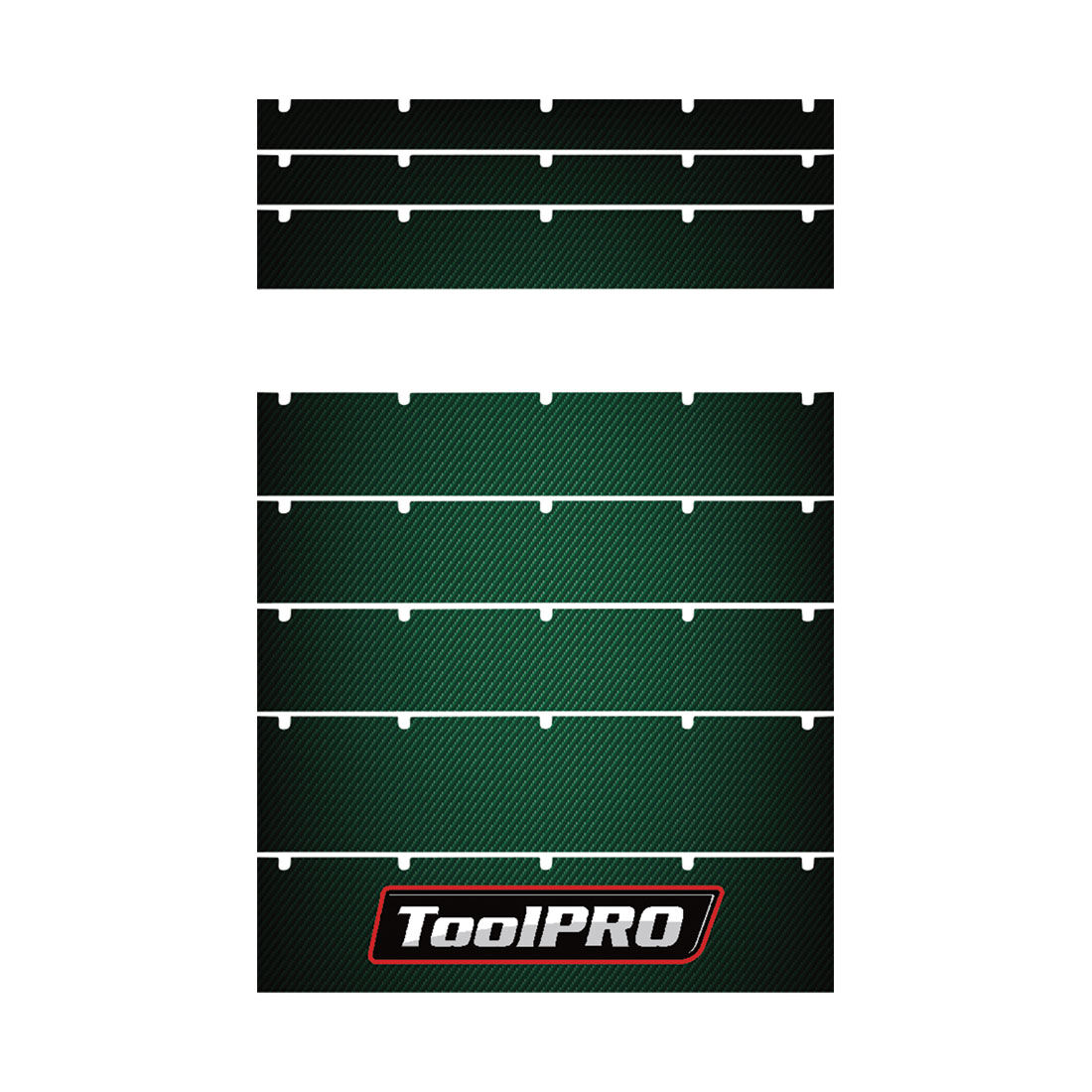 ToolPRO Tool Cabinet Magnet Fascia Set - Green Carbon Fibre, Suits 26" Chest & 27" Cabinet, , scanz_hi-res