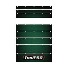 ToolPRO Tool Cabinet Magnet Fascia Set - Green Carbon Fibre, Suits 26" Chest & 27" Cabinet, , scanz_hi-res