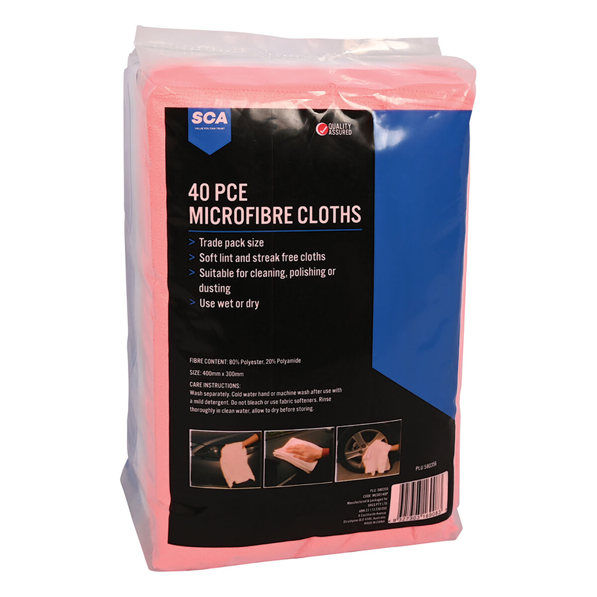 SCA Microfibre Cloths Trade 40 Pack, , scanz_hi-res