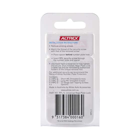 Altrex Rego Plate Locks - Anti Theft 12 Pack RPL12, , scanz_hi-res