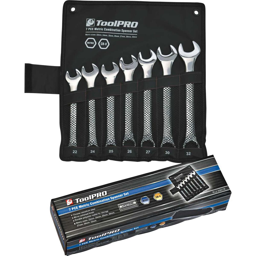 ToolPRO Spanner Set Jumbo Combination Metric 7 Piece Supercheap Auto