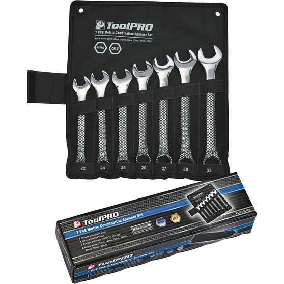 ToolPRO Spanner Set Jumbo Combination Metric 7 Piece, , scanz_hi-res