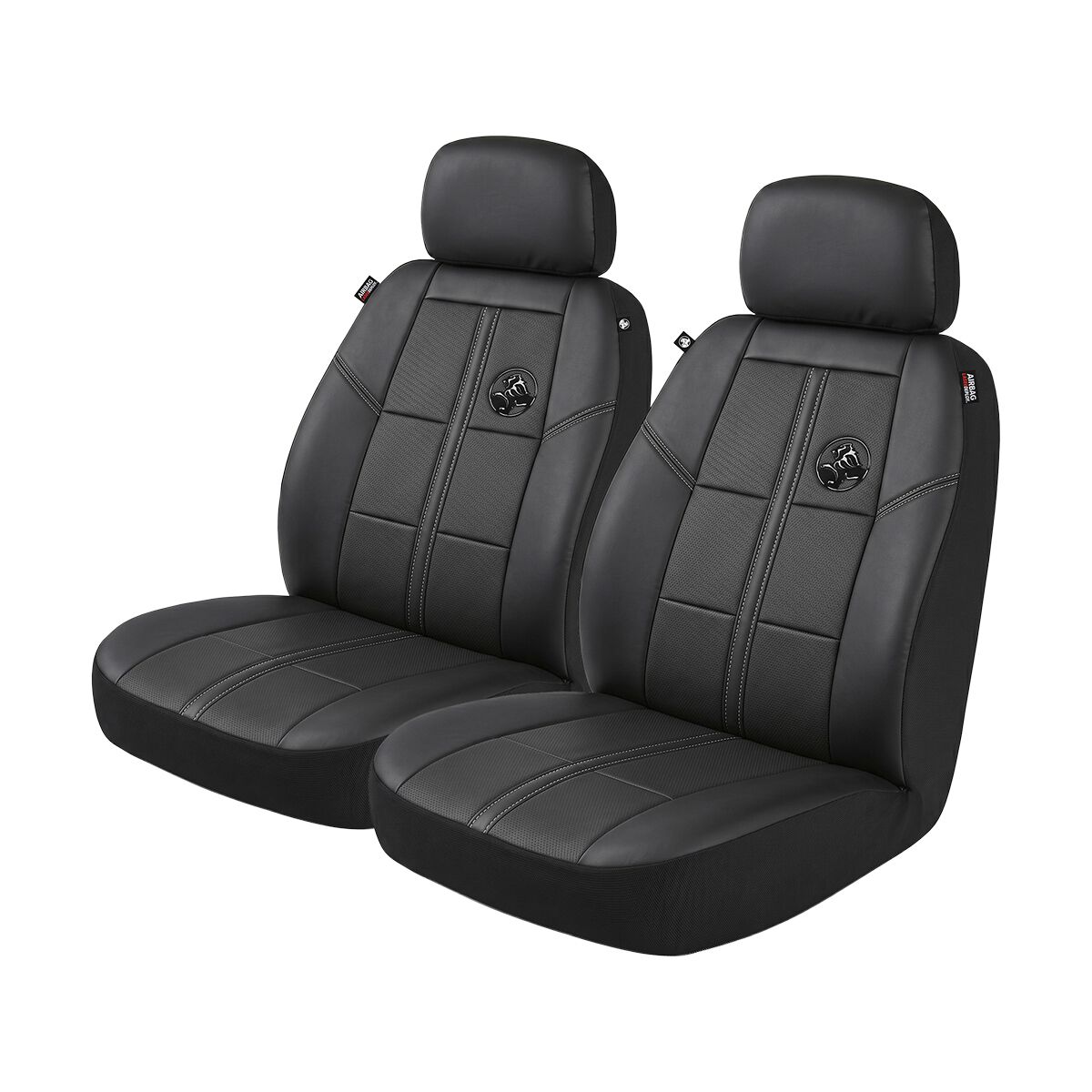 Holden 2-piece Redline Front Seat Covers - Black, , scanz_hi-res