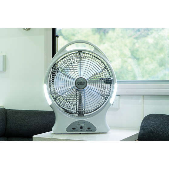 Ridge Ryder Rechargeable 12" Oscillating Fan, , scanz_hi-res