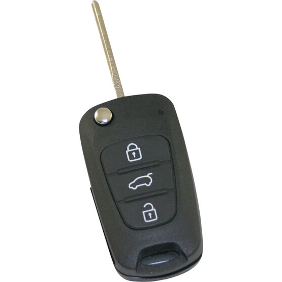 Suits Hyundai, various models, replacement shell & button flip key - 3 buttons, KF330, , scanz_hi-res
