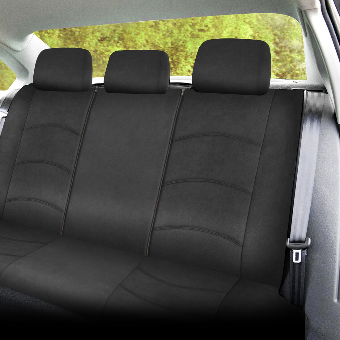 SCA Suede & Velour Seat Covers Black, Rear, Airbag Compatible, Size 06H, , scanz_hi-res