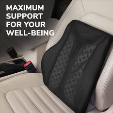 Scholl Copper Infused Memory Foam Black/Orange Lumbar Cushion, , scanz_hi-res