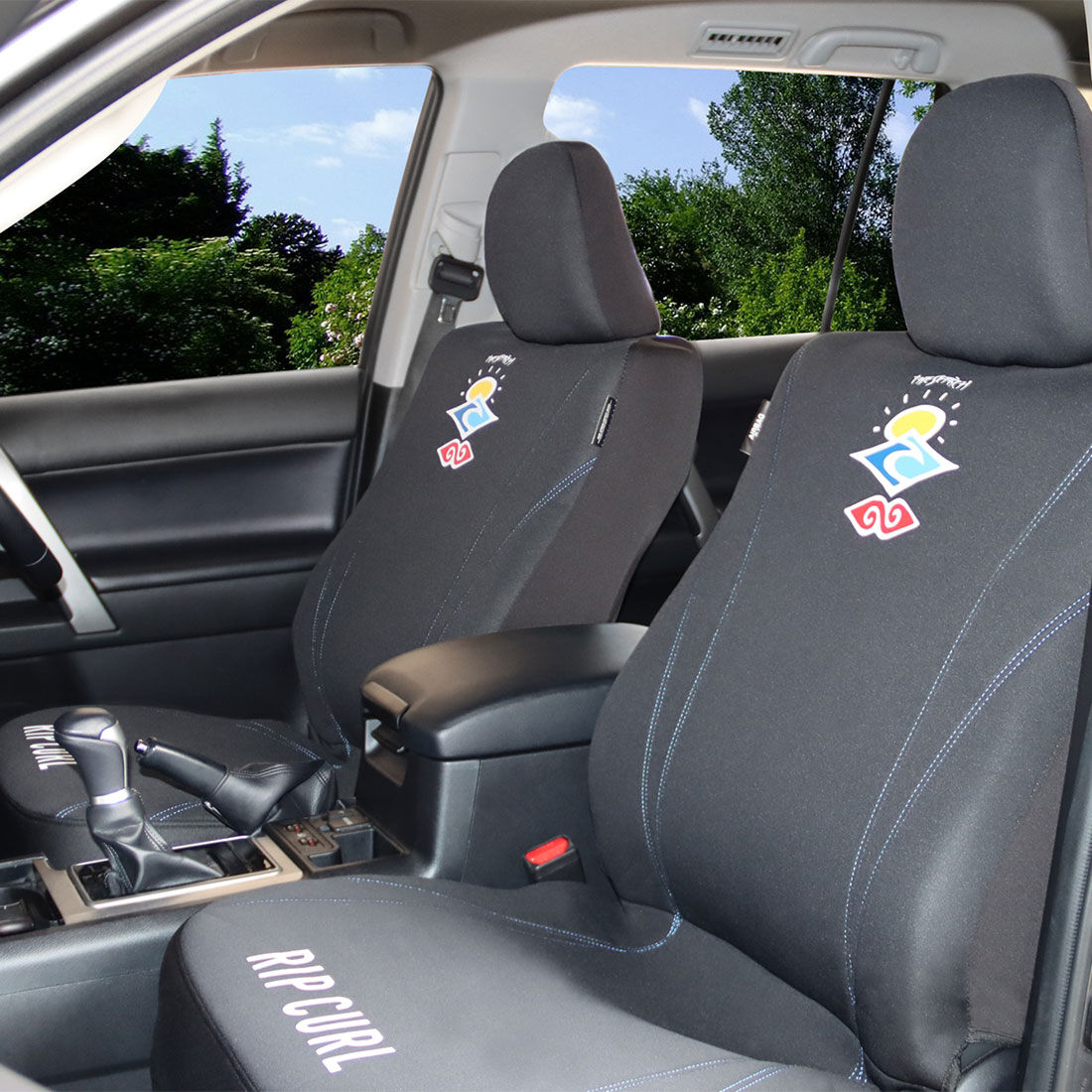 Rip Curl The Search Neoprene Seat Covers Black Adjustable Headrests Airbag Compatible Supercheap Auto New Zealand