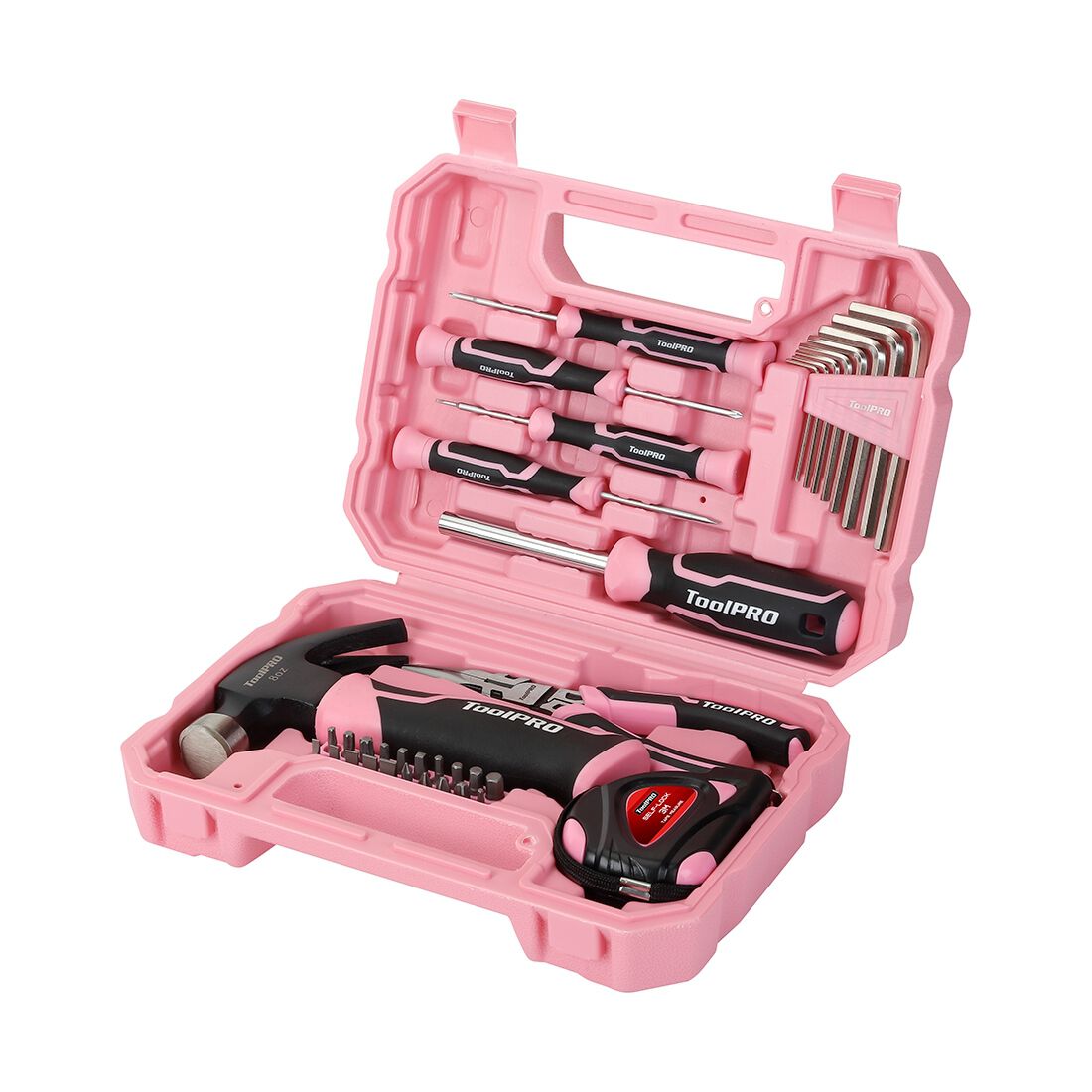 ToolPRO 32 Piece Pink Household Tool Kit, , scanz_hi-res