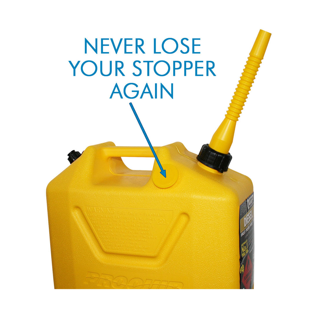 Pro Quip 20L Plastic Diesel Jerry Can, , scanz_hi-res