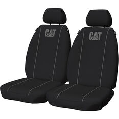 Caterpillar Poly Canvas Seat Covers Black/Grey Size 30 Side Airbag Compatible, , scanz_hi-res