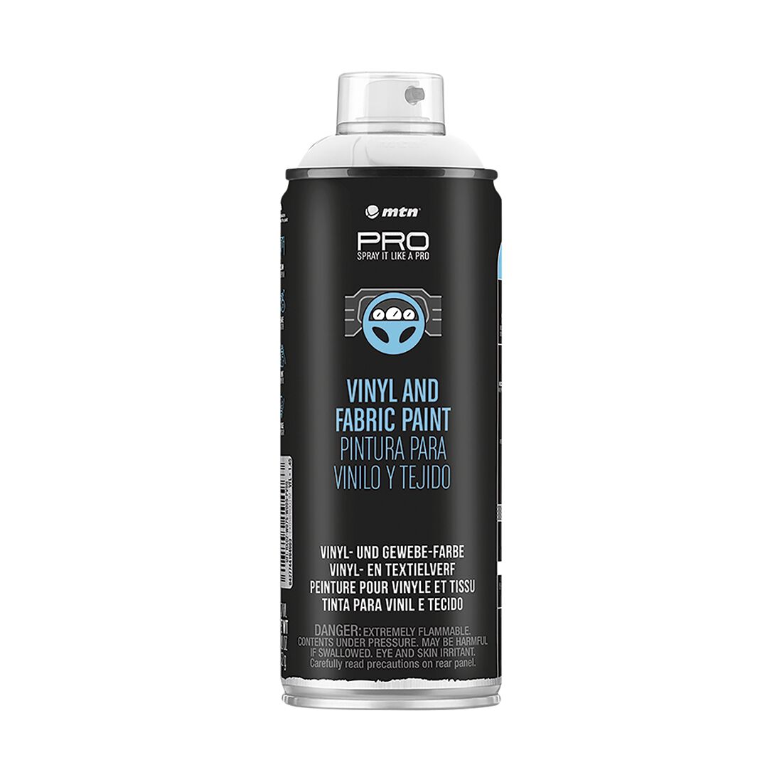 MTN PRO Vinyl & Fabric Paint White 400ml Spray Paint, , scanz_hi-res