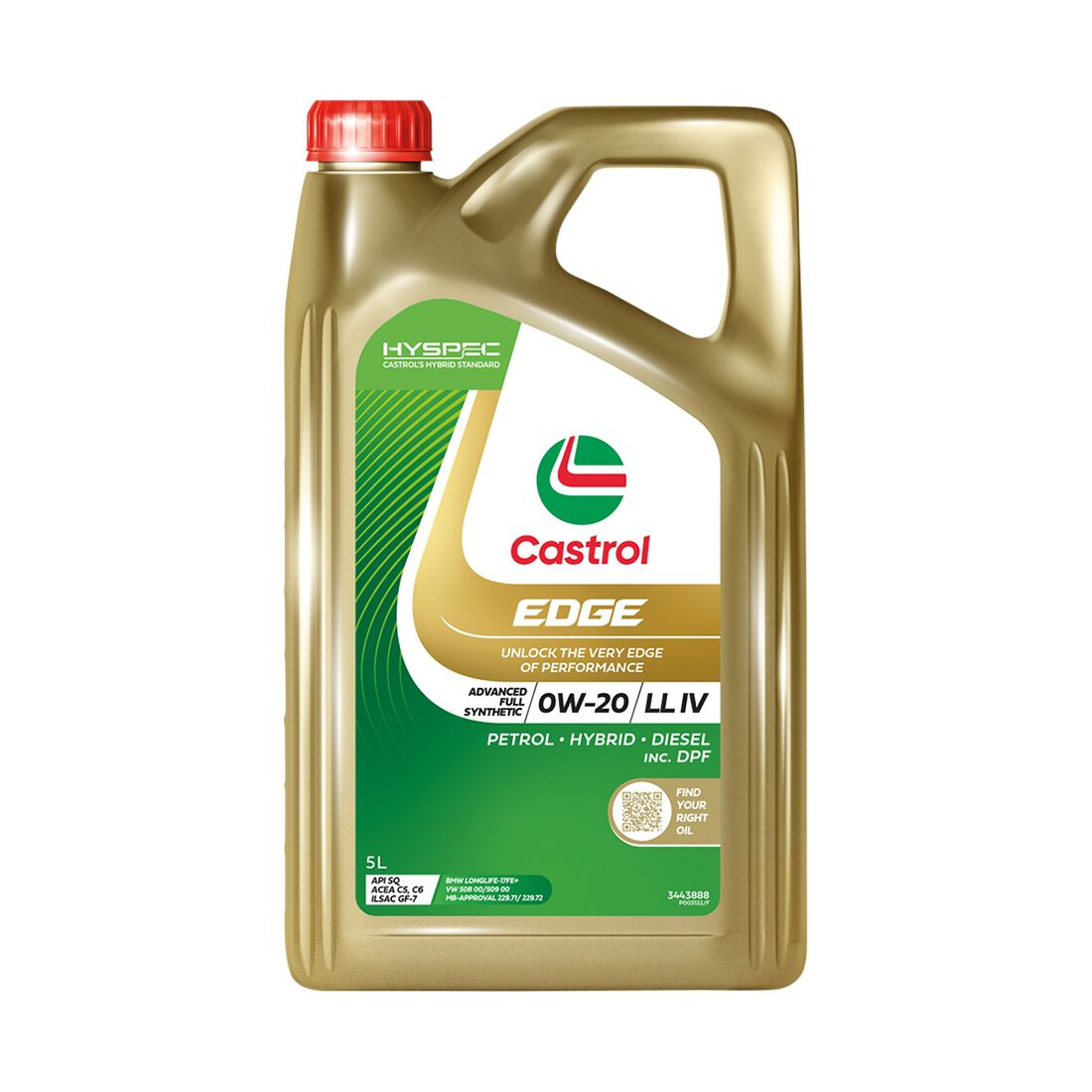 Castrol EDGE Engine Oil - 0W-20, LL IV, 5 Litres, , scanz_hi-res
