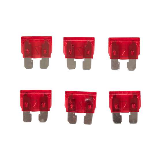SCA Automotive Fuses - Standard Blade, 10 Amp, 6 Piece, , scanz_hi-res