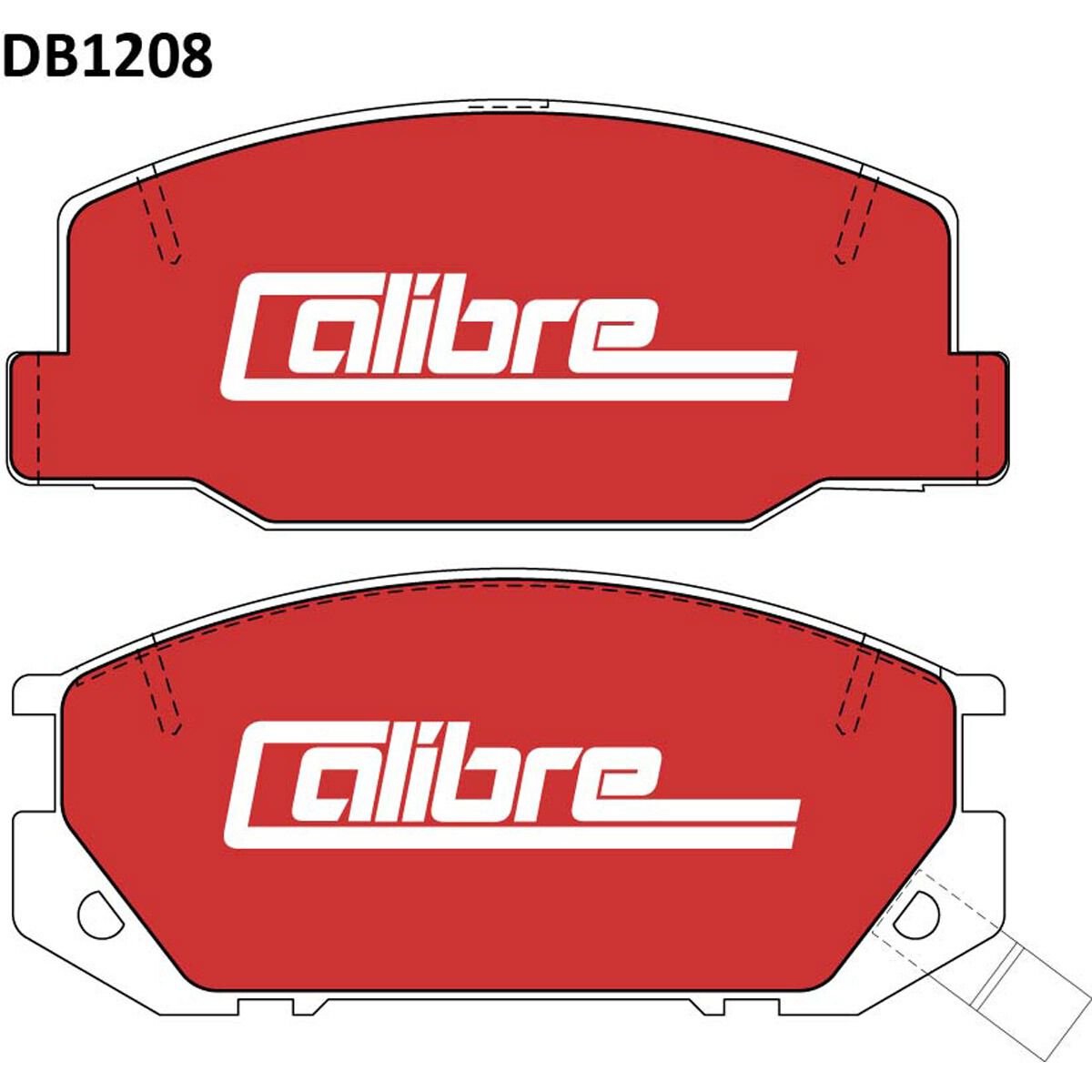 Calibre Disc Brake Pads DB1208CAL, , scanz_hi-res