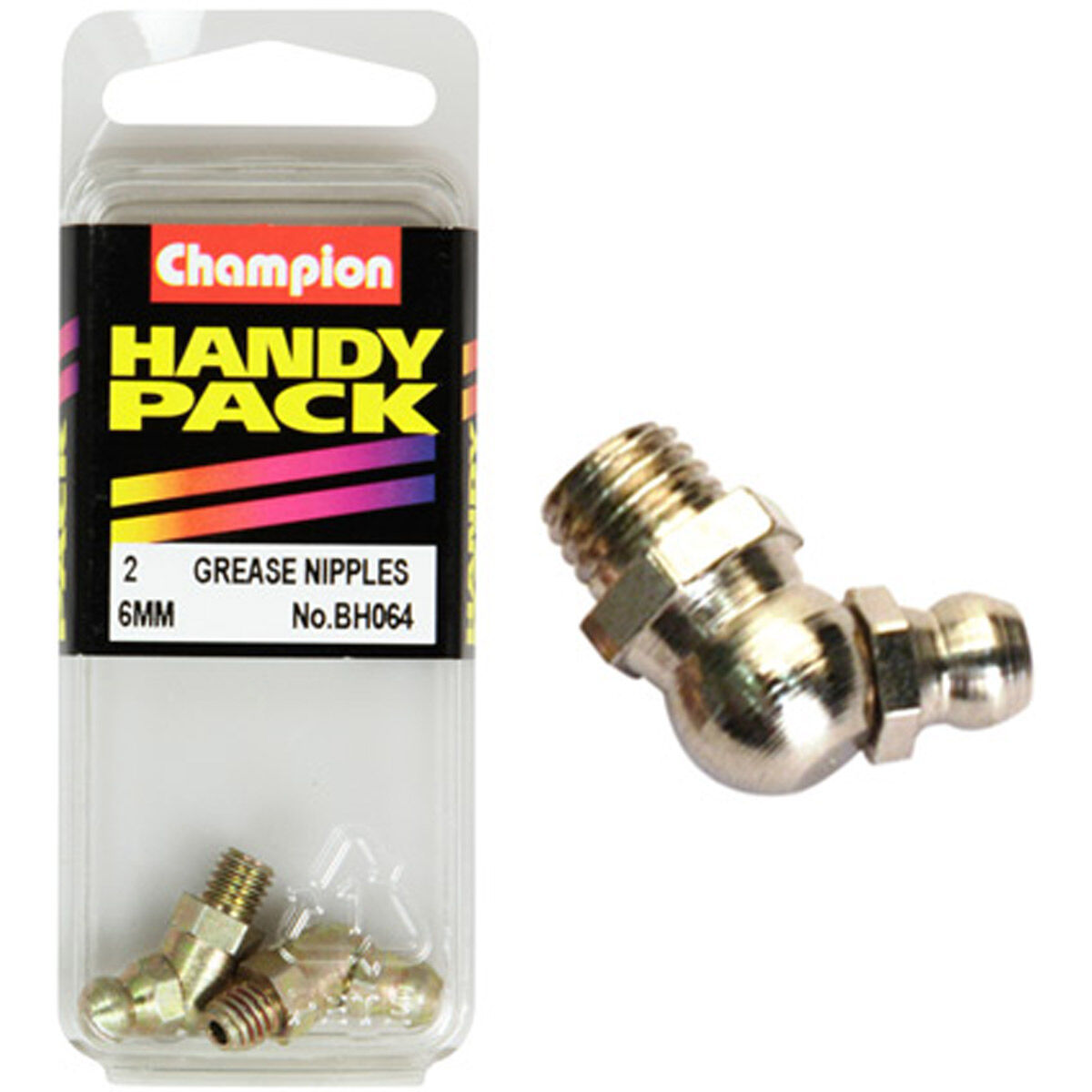 Champion Handy Pack Grease Nipples BH064, M6x1.00mm, 45&deg;, , scanz_hi-res