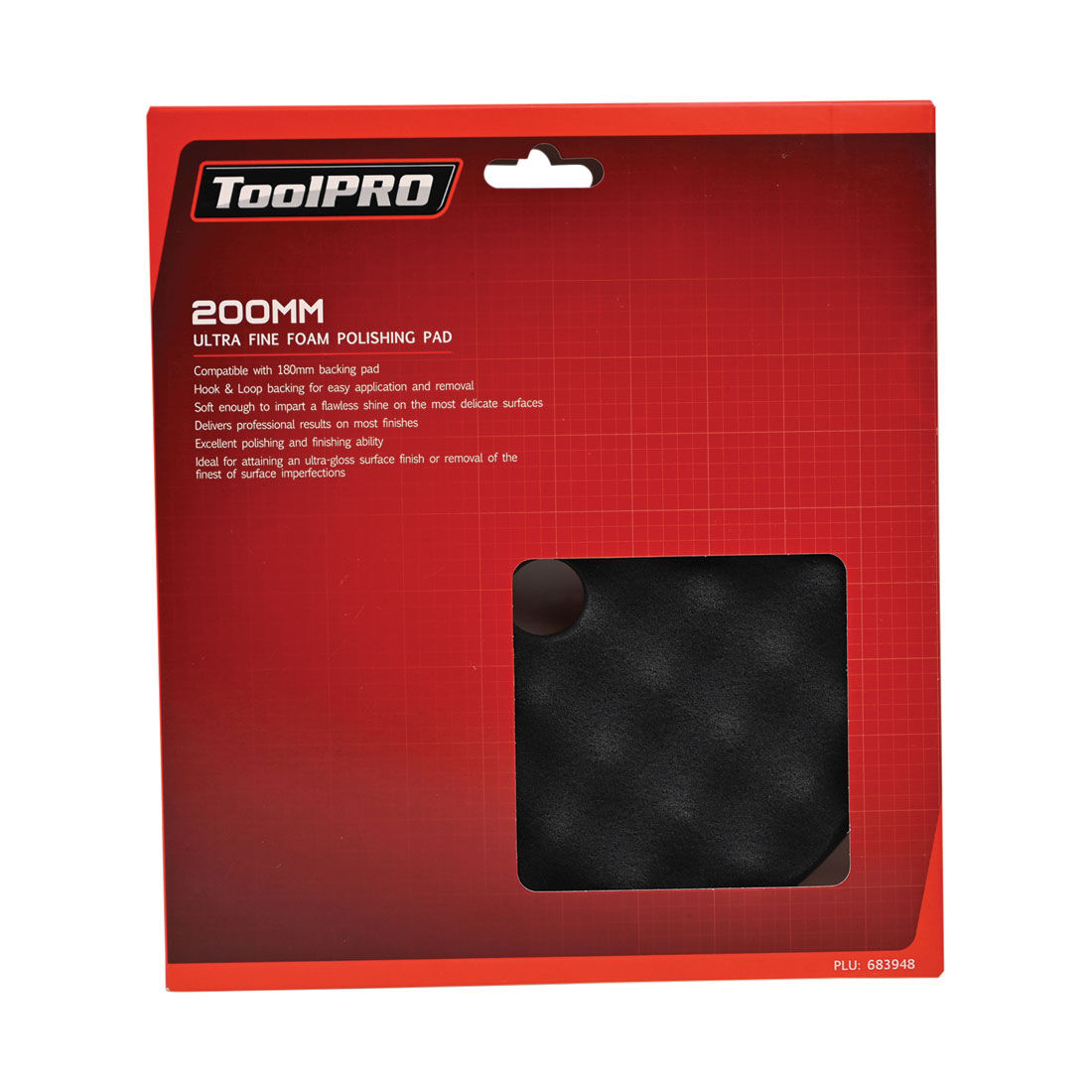 ToolPRO 200mm Ultra Fine Foam Polishing Pad Black, , scanz_hi-res