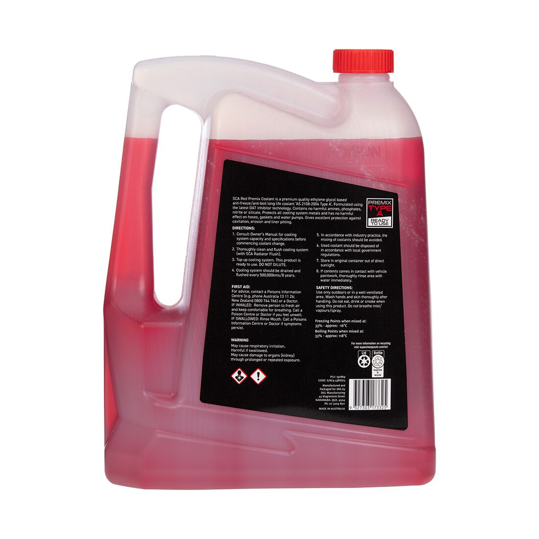 SCA Red Long Life Coolant Premix - 5 Litres, , scanz_hi-res