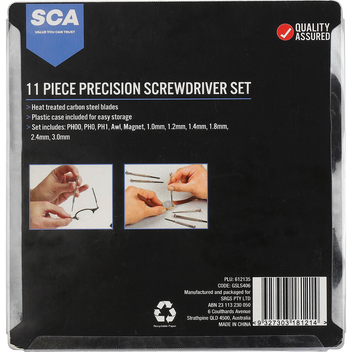 SCA Precision Screwdriver Set - 11 Piece, , scanz_hi-res