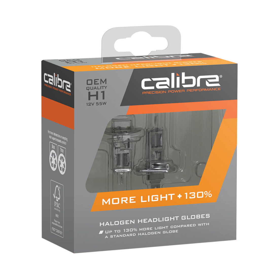 Calibre Plus 130 Headlight Globes - H1, 12V 55W, CA130H1, , scanz_hi-res