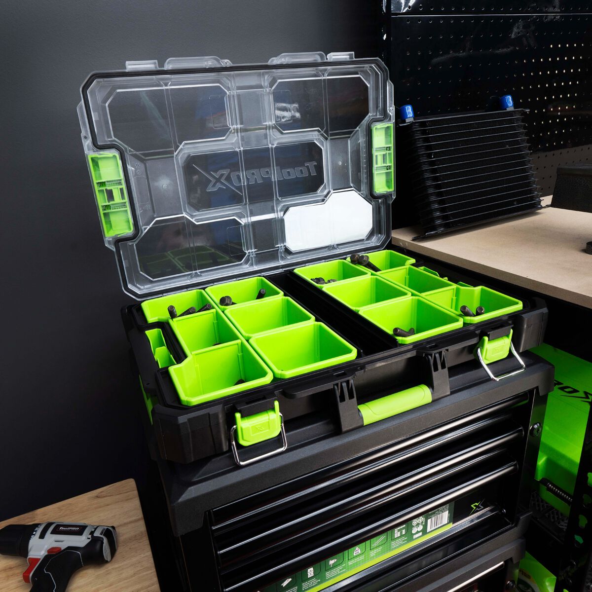 ToolPRO-X Metal Modular Storage System - Large Plastic Organiser, , scanz_hi-res