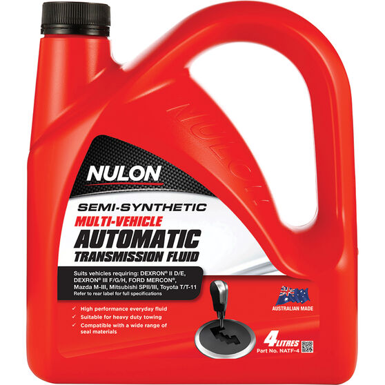 Nulon ATF Multi Vehicle Semi Synthetic Automatic Transmission Fluid 4 Litre, , scanz_hi-res
