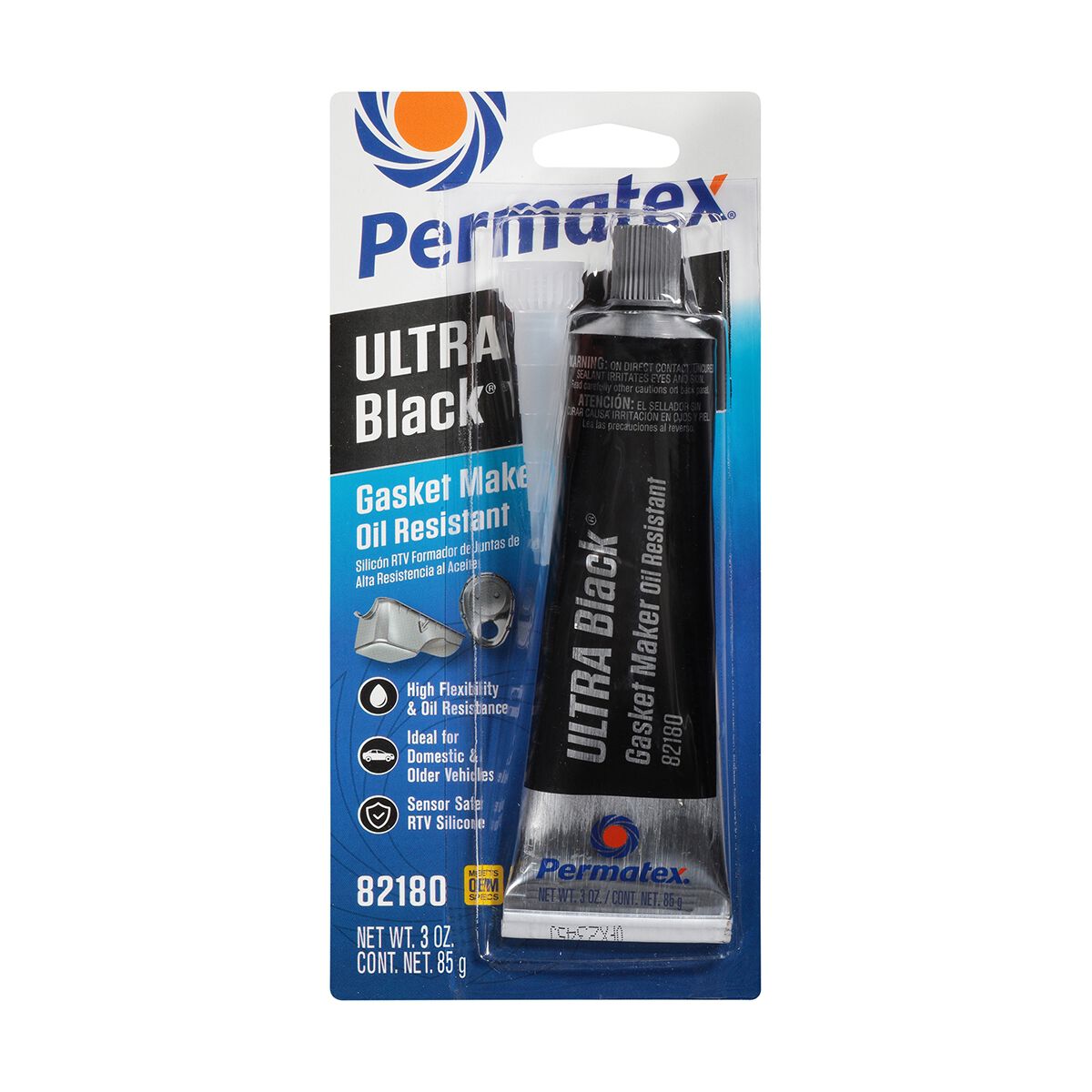 Permatex Gasket Maker, Maximum Oil Resistance Ultra Black 85g, , scanz_hi-res