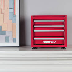 ToolPRO Mini Tool Cabinet 4 Drawer Red, , scanz_hi-res