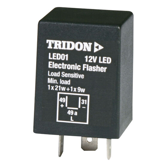 Tridon LED Flasher - 12V 3 Pin, Outage - LED01, , scanz_hi-res