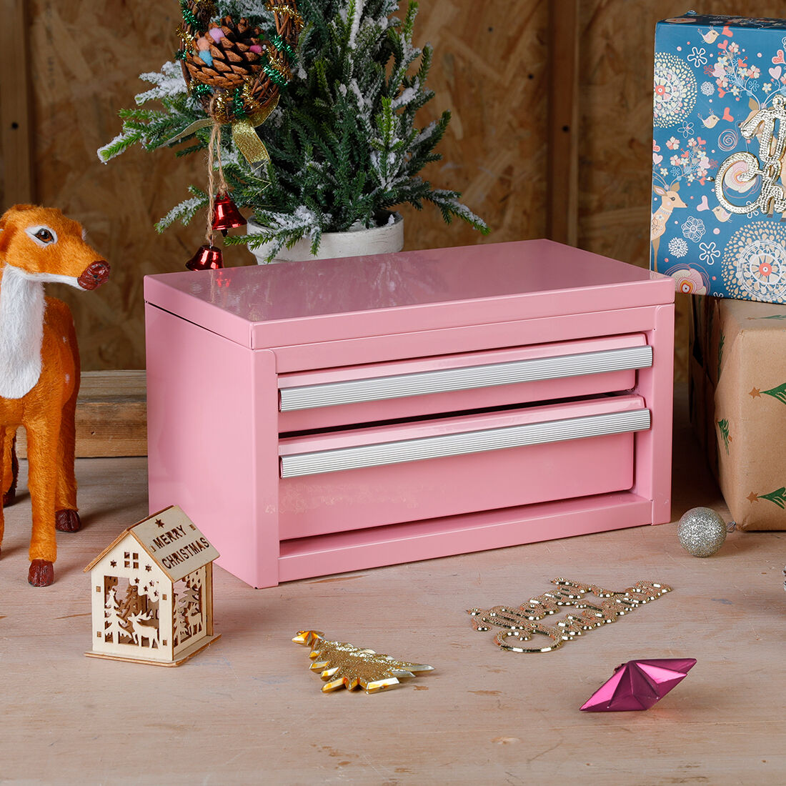 ToolPRO Mini Tool Chest 2 Drawer Pink, , scanz_hi-res