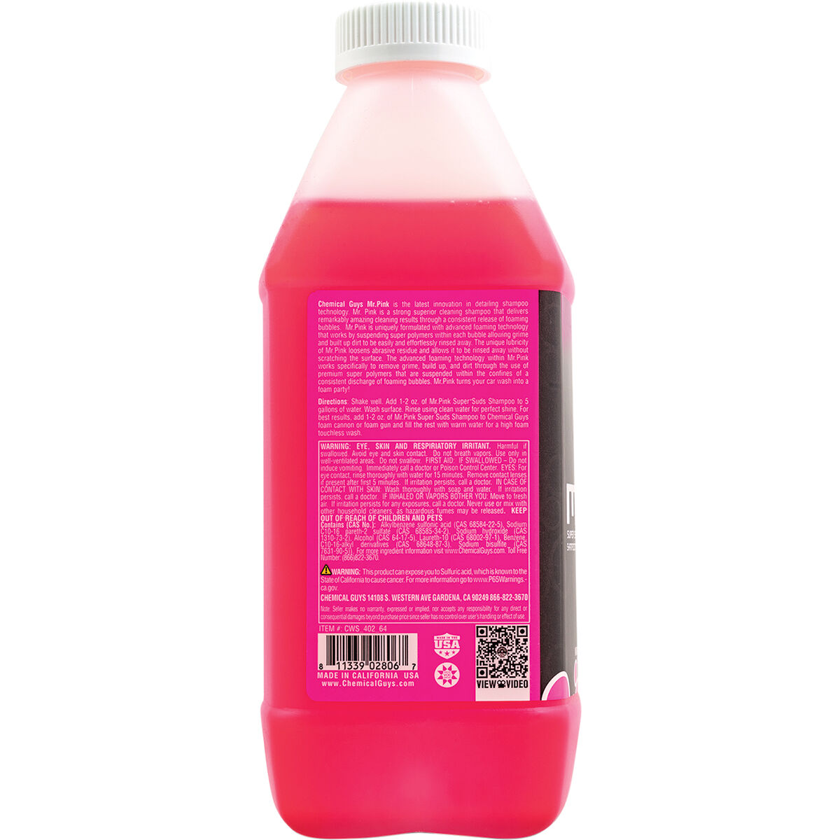 Chemical Guys Mr. Pink Super Suds Car Wash 1.89 Litre, , scanz_hi-res