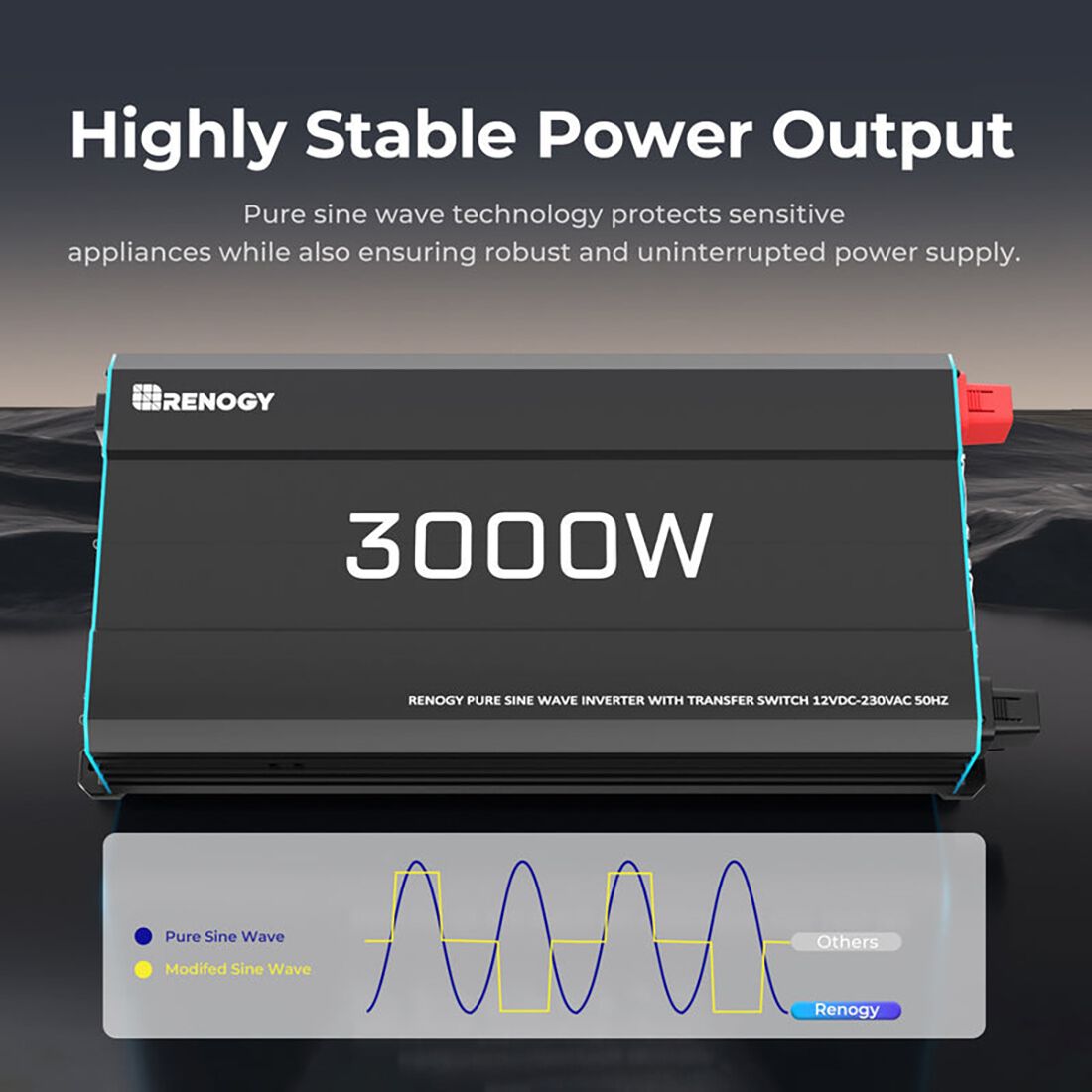 Renogy 3000W Pure Sine Wave Inverter With AC Transfer, , scanz_hi-res