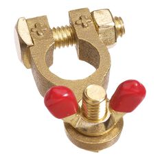 Projecta Brass Battery Terminal with Wingnut Positive, , scanz_hi-res