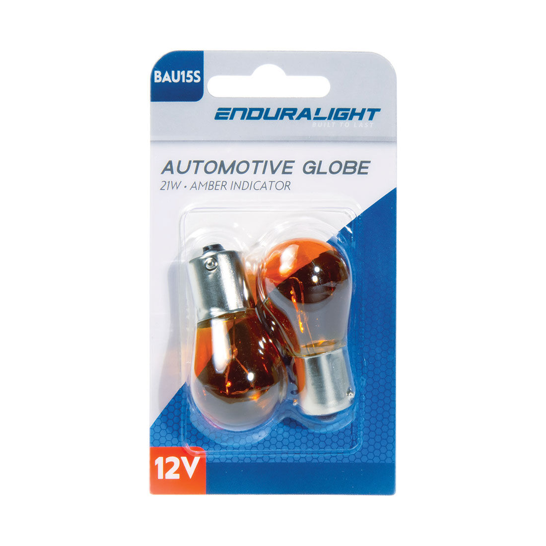 ENDURALIGHT Automotive Globes - Amber Indicator 12V, 21W, BAU15S, , scanz_hi-res