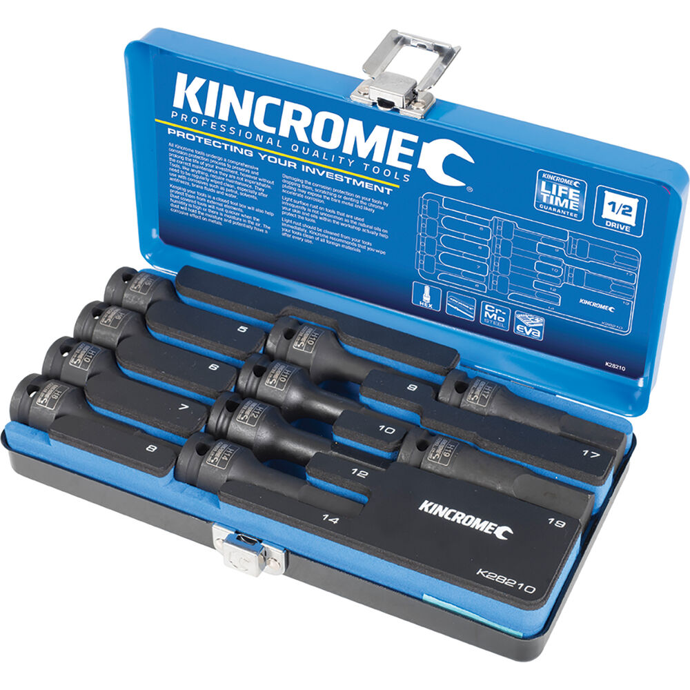 Kincrome Hex Impact Socket Set 1/2" Drive Metric 10 Piece Supercheap