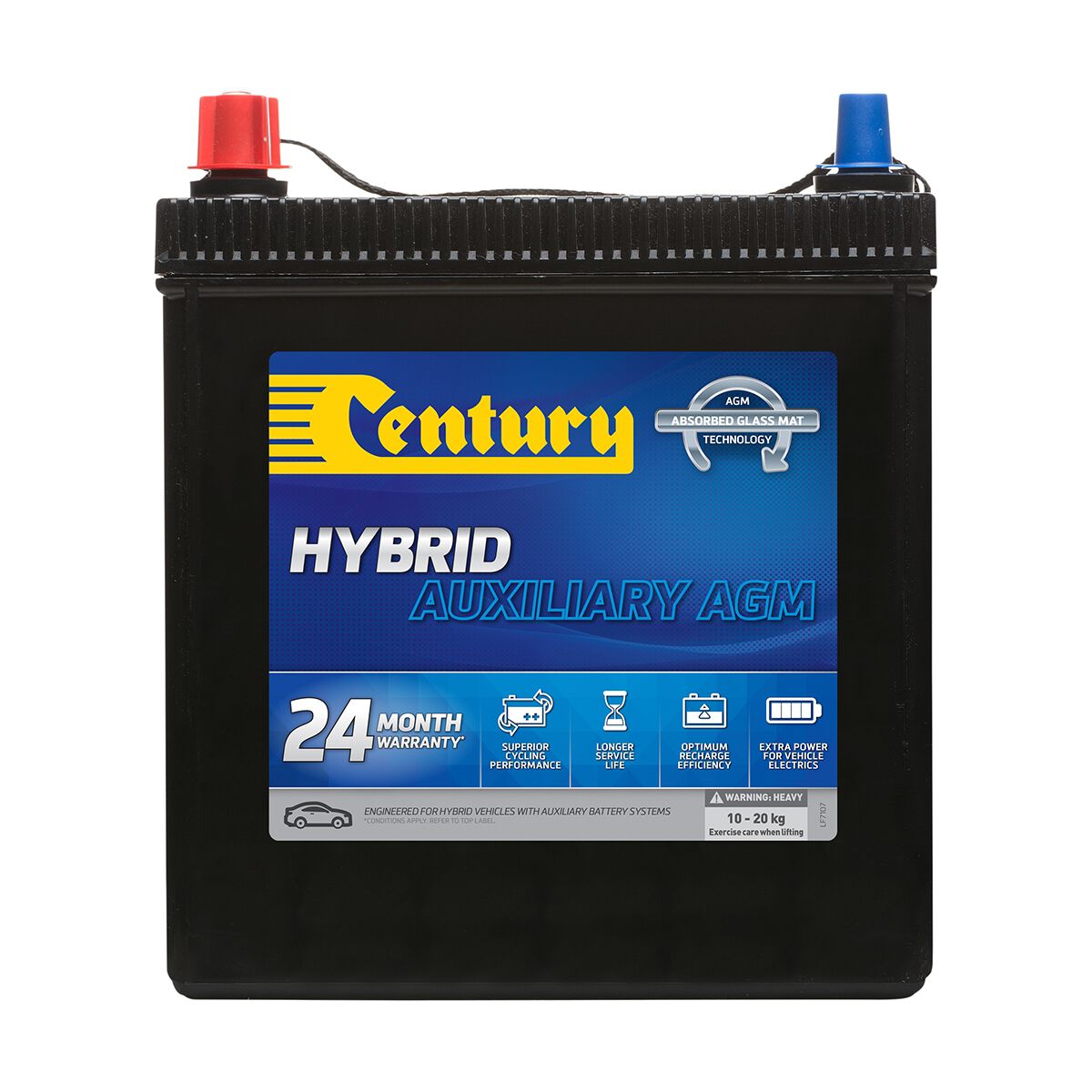 Century Hybrid Auxiliary AGM Car Battery - S34B20R, , scanz_hi-res
