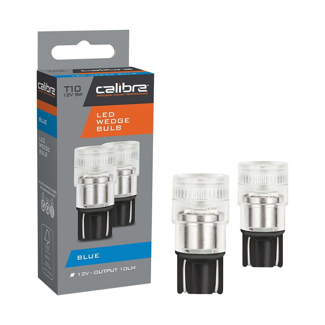 Calibre Automotive Globes - LED Blue Wedge, 12V, 5W, T-10, , scanz_hi-res