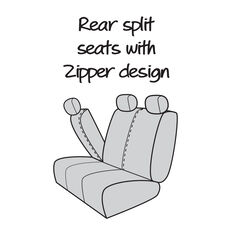Urban Seat Covers - Grey Adjustable Zips Rear Size 06H, , scanz_hi-res
