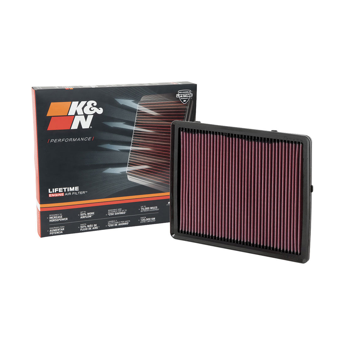 K&N Air Filter - 33-2116 (Interchangeable with A1358), , scanz_hi-res