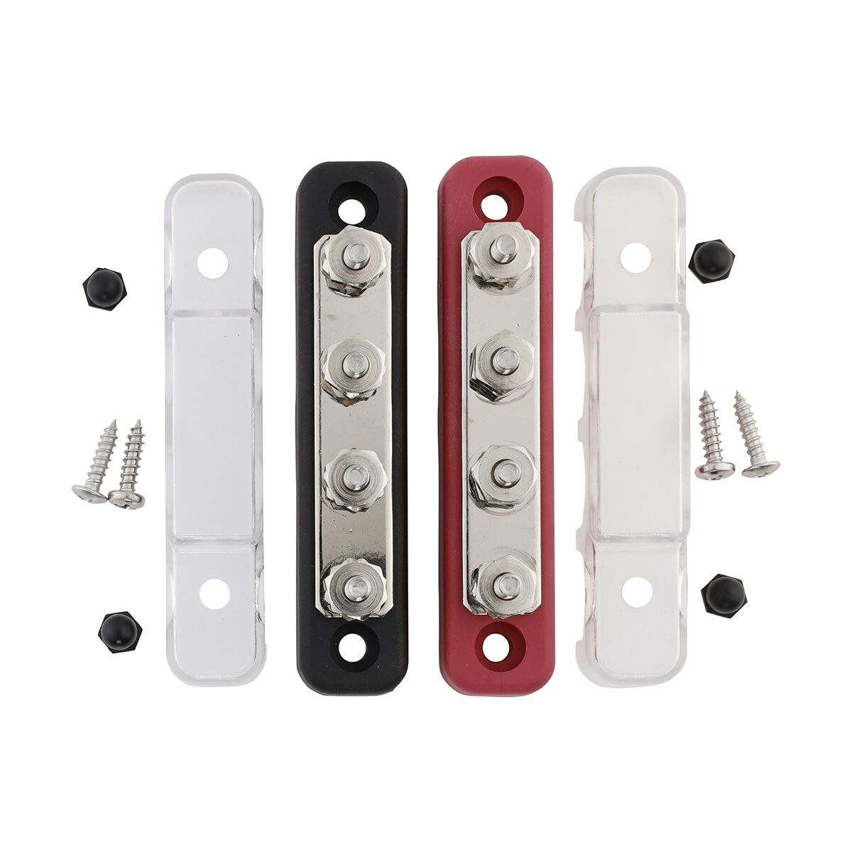 SCA Busbar 4 Stud Black & Red 100 Amp, , scanz_hi-res